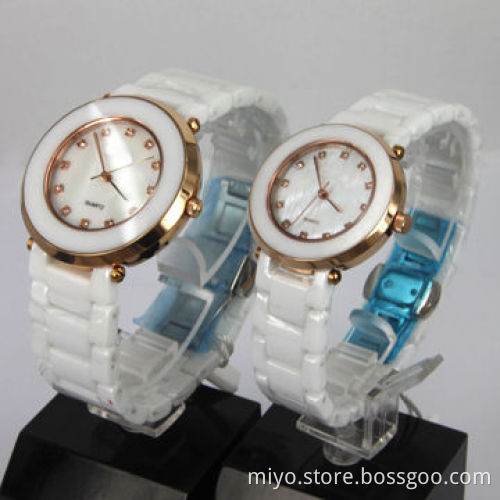Ceramic pair watch with fashionable, fancy, novelty and beautiful, OEM and ODM are welcome